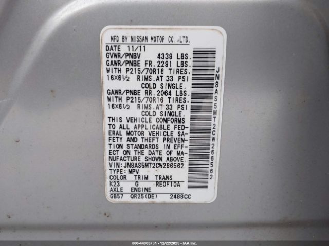 Nissan Rogue S Image 11