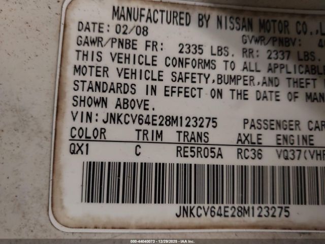 INFINITI G37 Journey Image 2