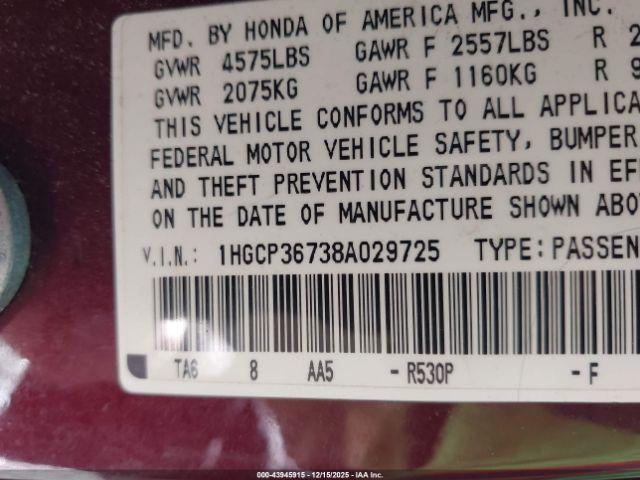 Honda Accord 3.5 Ex Image 8