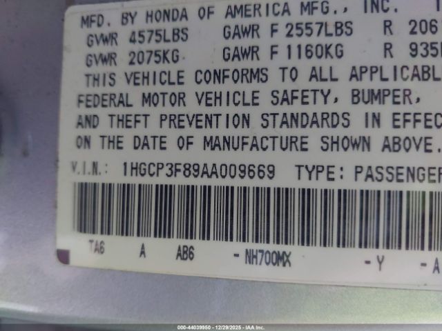 Honda Accord 3.5 Ex-l Image 8