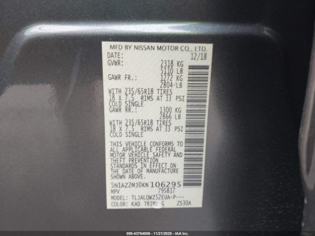 Nissan Murano Sv Image 11