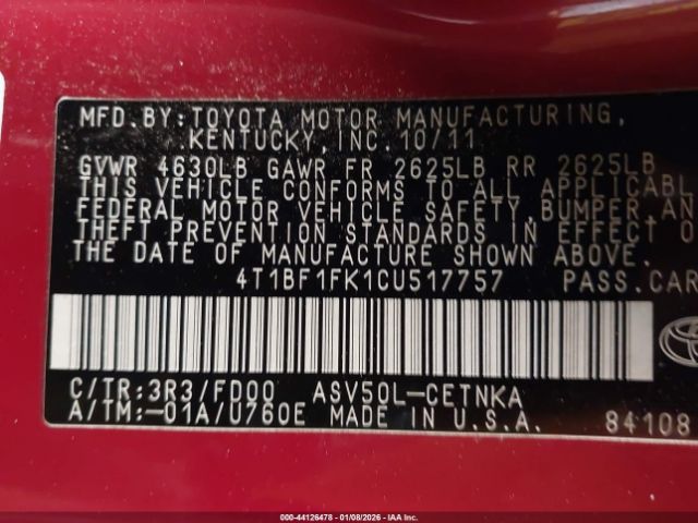 Toyota Camry Le Image 7